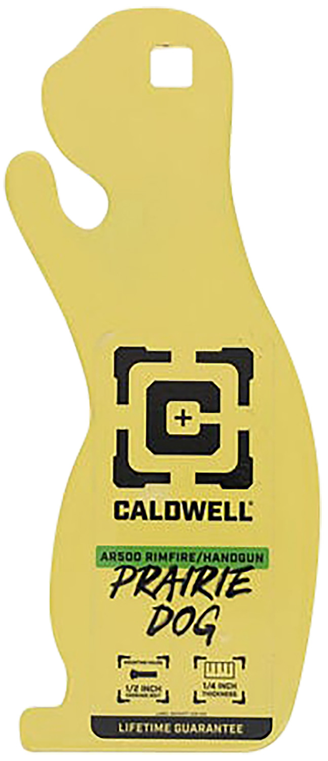 Caldwell 4002313   Rimfire/Handgun Yellow AR500 Steel Prairie Dog 1/4″ Thick