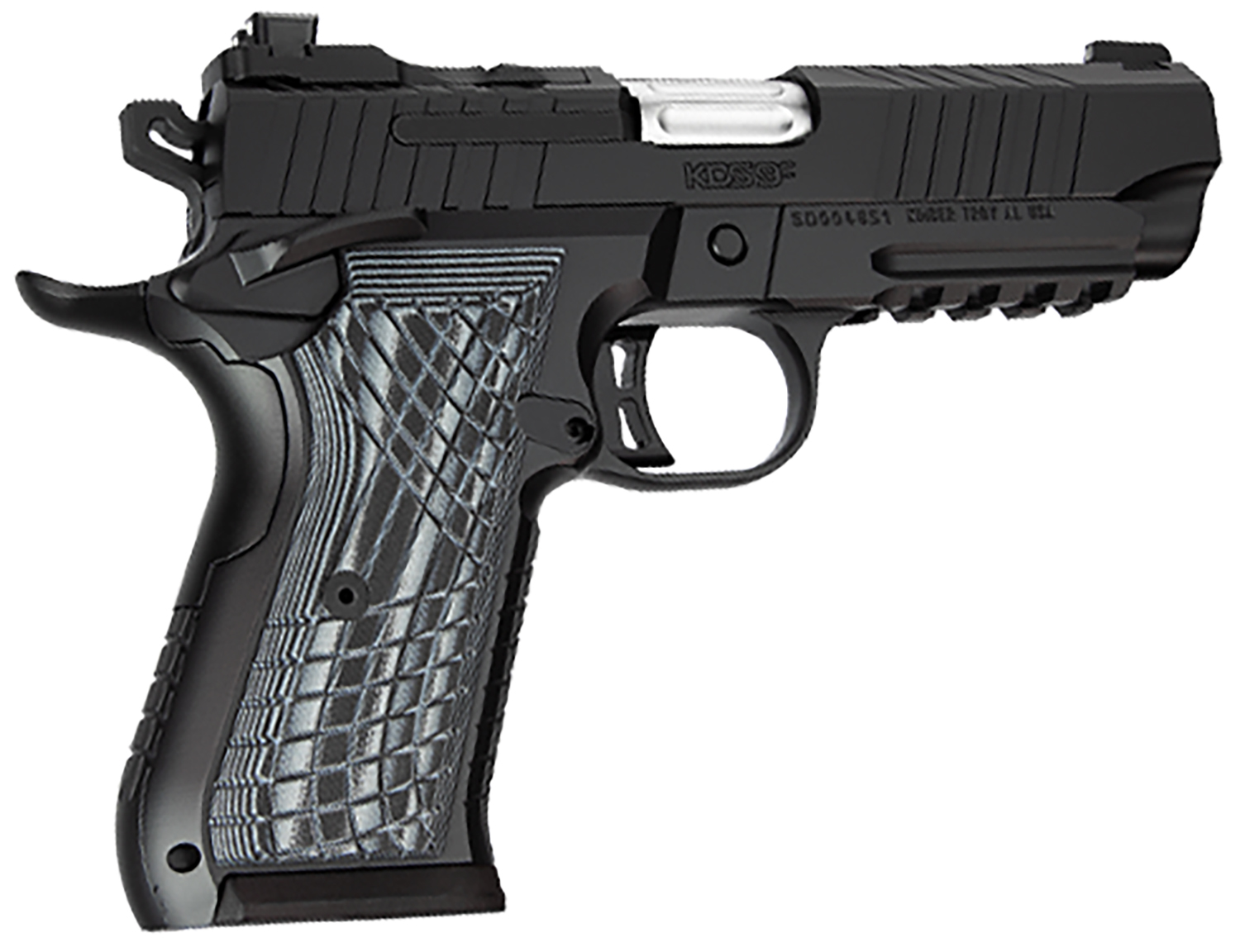 Kimber Mfg.,inc 3100017 KDS9C 9mm 10+1 4.09″ KimPro Black Front and Rear Serrations Stainless Steel Slide Black Gray and Black Crosshatch Cut G-10 Grip