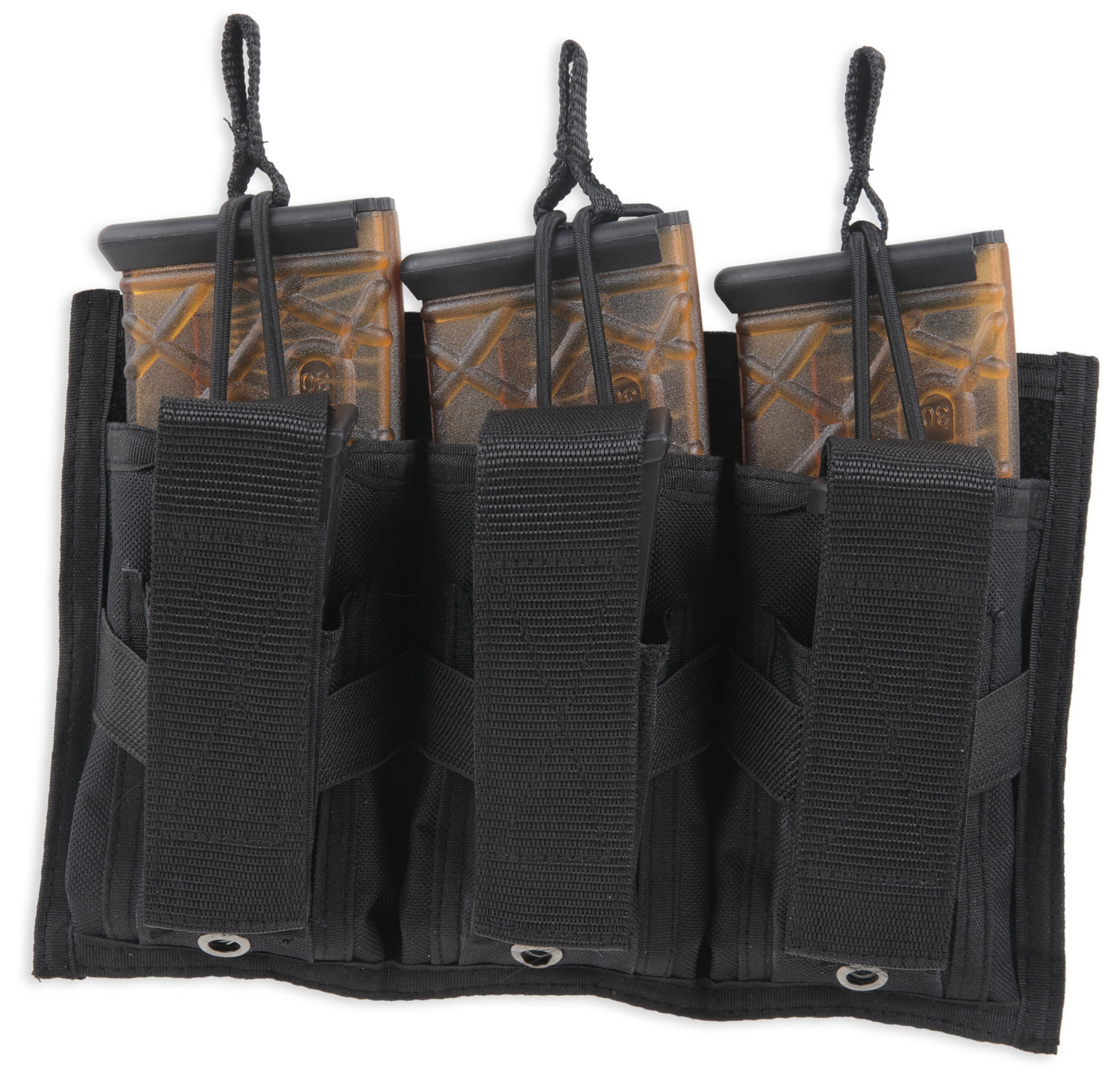 Bulldog BDT62 Tri-Double Mag Pouch MOLLE Black Belt Loop Compatible w/ 30-Round Compatible w/ High Capacity
