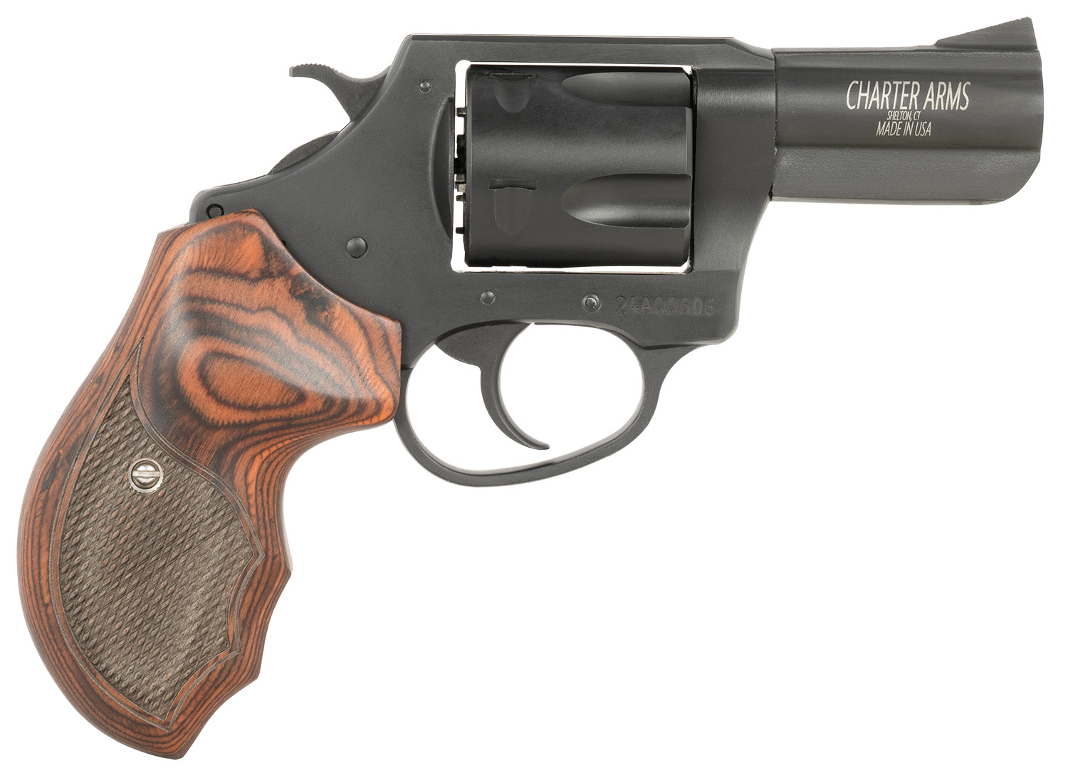 Charter Arms 14423 Bulldog 44 Special 5rd 2.50″ Black Passivate Steel Barrel & Cylinder, Black Passivate Steel Frame, Rosewood Grip, Exposed Hammer