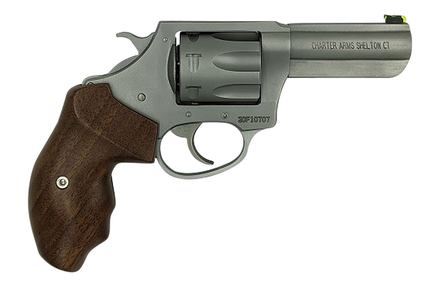 Charter Arms 73230 Professional IV Large 32 H&R Mag, 7 Shot 3″ Matte Stainless Steel Barrel & Cylinder, Anodized Aluminum Frame w/Finger Grooved Wood Grip