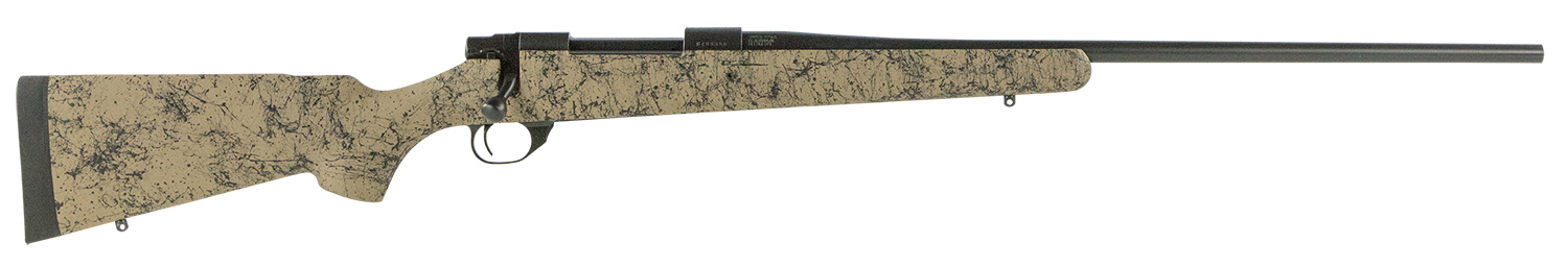 Howa HHS63702 M1500 HS Precision 7mm Rem Mag 3+1 24″ Barrel, Black Metal Finish & Tan Black Webbed Fixed HS Precision Stock