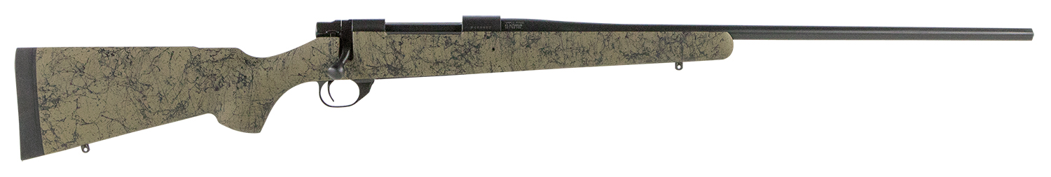 Howa HHS63703 M1500 HS Precision 7mm Rem Mag 3+1 24″ Barrel, Black Metal Finish, Green Black Webbed Fixed HS Precision Stock