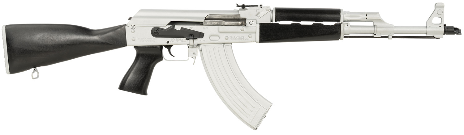 Zastava Arms Usa ZR7762CSB ZPAPM70  7.62x39mm 30+1 16.30″ Black Chrome Lined Steel Barrel, Silver Receiver, Black Polymer Handguard, Fixed Dark Walnut Synthetic Stock