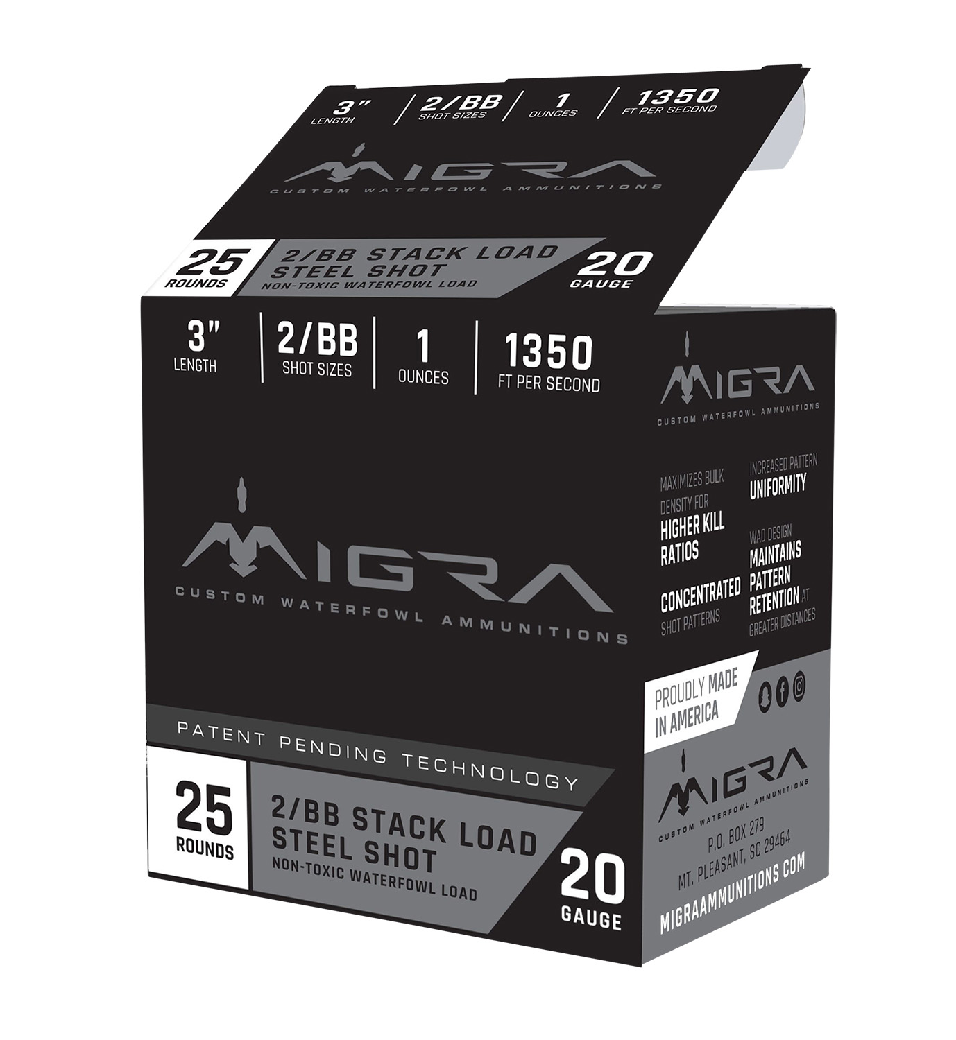 Migra Ammunitions M20S46 Combinational 20Gauge 3″ 1oz 4/6Shot 25 Per Box/10 Case