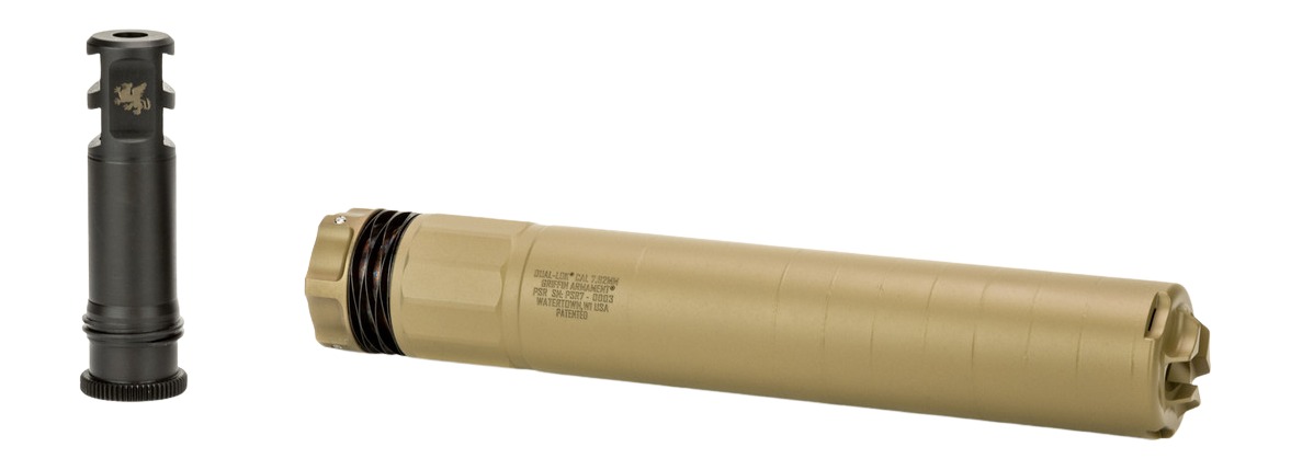 Griffin Armament GADLPSR762FDE-W Dual-Lok PSR 7.62mm 1.50″ Flat Dark Earth Stainless Steel/Inconel 5/8″x24