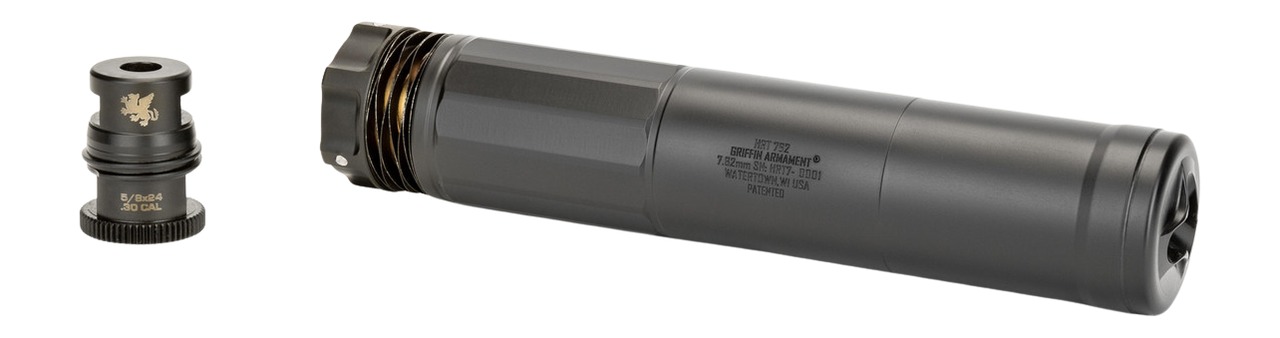 Griffin Armament GADLHRT7-W HRT-762 7.62mm 1.50″ Black Stainless Steel/Inconel 5/8″x24