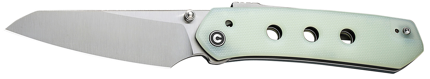Civivi Knives C22036-2 Vision FG 3.54″ Folding Tanto Plain Satin Nitro-V Steel Blade, Natural G10 Handle