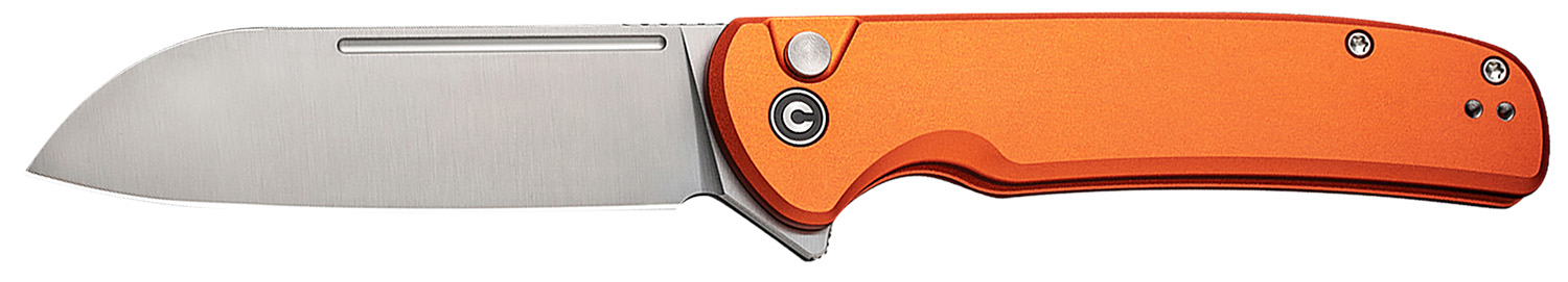 Civivi Knives C20022B-2 Chevalier II EDC 3.47″ Folding Sheepsfoot Plain Satin 14C28N Steel Blade, Orange Aluminum Handle