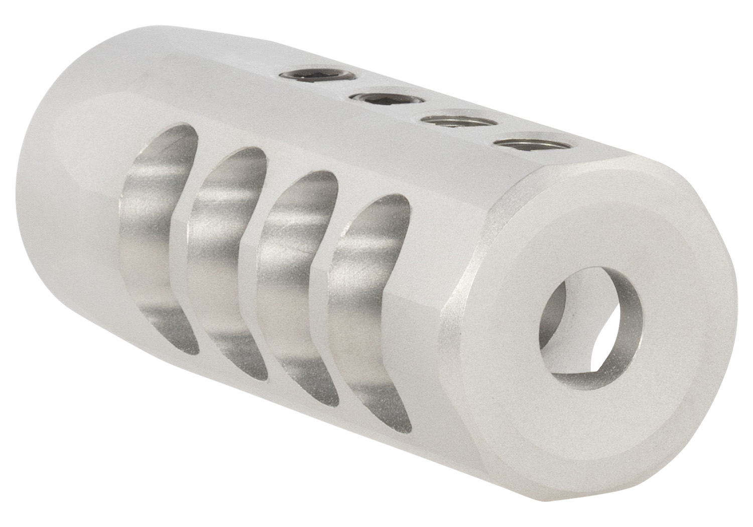 Christensen Arms 8100001702 Side-Baffle Natural Titanium, 5/8″-24 tpi Threads, 338 Cal (.920″ D Bull barrel)