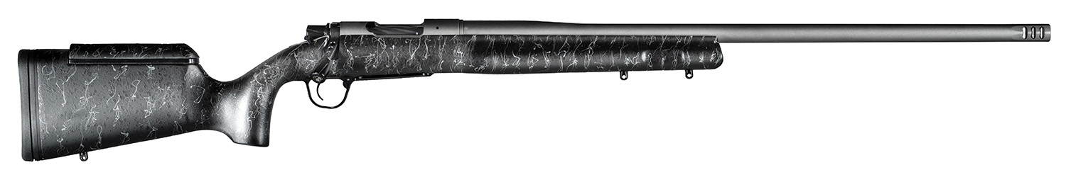 Christensen Arms 8010201500 Mesa Long Range 338 Lapua Mag 3+1 27″ Threaded Barrel, Tungsten Gray Cerakote, Black with Gray Webbing Stock