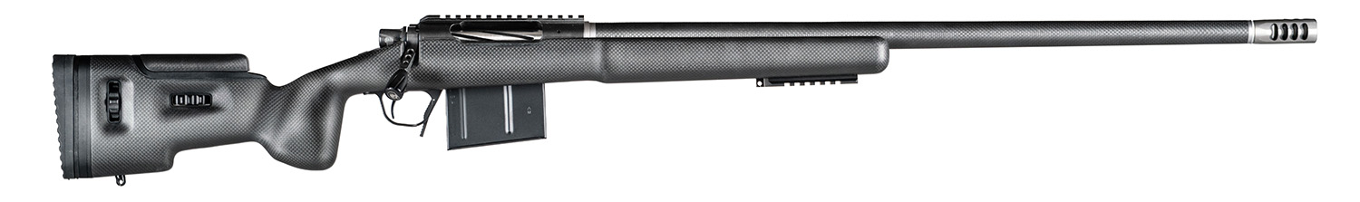 Christensen Arms 8010500300 TFM Long Range Full Size 338 Lapua Mag 3+1, 27″ Carbon Fiber Target Steel Barrel, Black Nitride Aluminum Receiver, Natural Carbon Fiber Fixed Long Range Stock