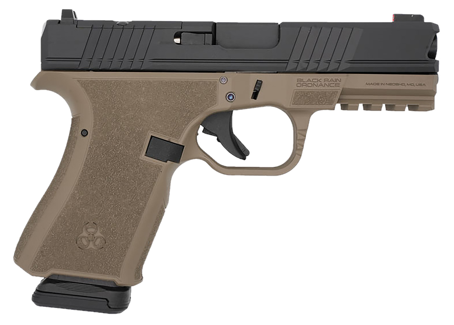 Black Rain Ordnance FL9MMFDEBLK Compact Frame 9mm 15+1 4″ Stainless Steel Slide
