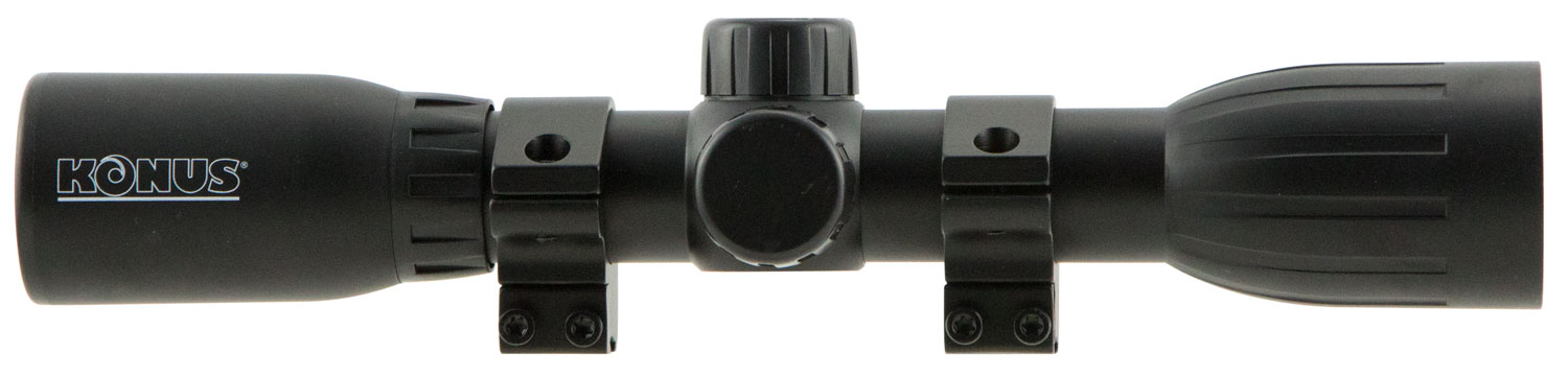 Konus 7350 KonusFire Matte Black 4x32mm 1″ Tube 30/30 Reticle Includes Mounting Rings