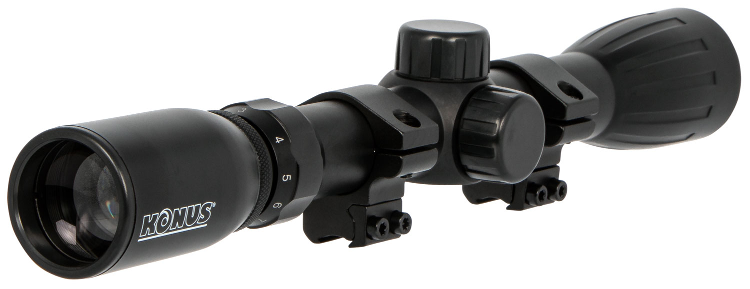 Konus 7351 KonusFire Matte Black 3-9x32mm 1″ Tube 30/30 Reticle Includes Mounting Rings