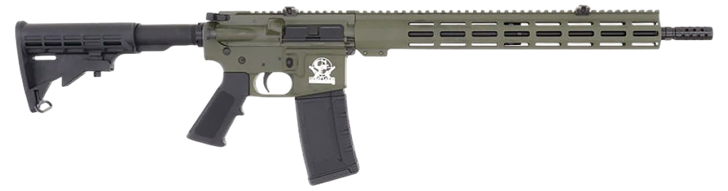 Great Lakes Firearms GL15223ODG AR-15  223 Wylde 30+1 16″ Black Nitride Threaded Barrel, OD Green Cerakote Aluminum Receiver w/Picatinny Rail, M-LOK Handguard, Black Polymer Stock, Mil-Spec Grip