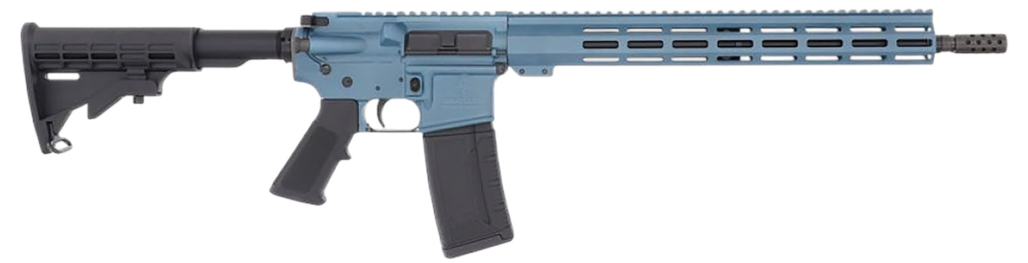 Great Lakes Firearms GL15223BLU AR-15 223 Wylde 30+1 16″ Black Nitride Threaded Barrel, Blue Titanium Cerakote Aluminum Receiver w/Picatinny Rail, M-LOK Handguard, Black Polymer Stock, Mil-Spec Grip