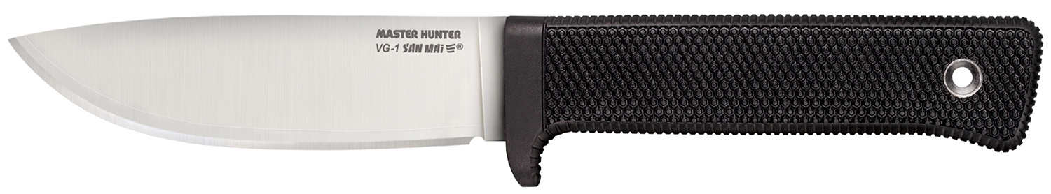 Cold Steel 36JSK Master Hunter 4.50″ Fixed Plain Drop Point VG-1 San Mai III Blade/Black Kray-Ex Handle