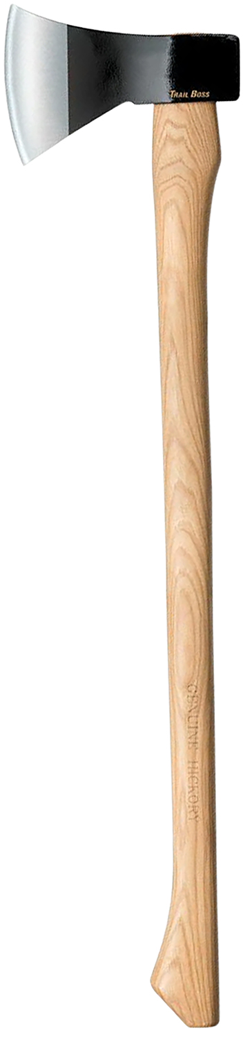 Cold Steel CS90TA Trail Boss 4″ Plain 1055 Carbon Steel Blade American Hickory Handle 27″