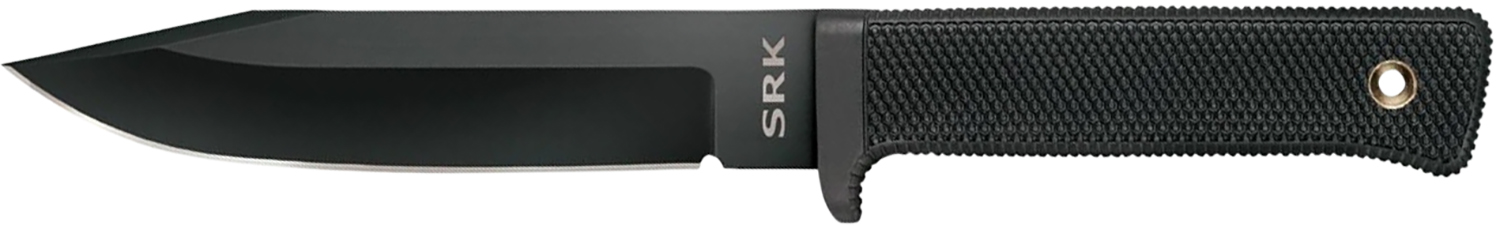 Cold Steel CS49LCK SRK 6″ Fixed Clip Point Plain Black Tuff-Ex Finish SK-5 Steel Blade, 4.75″ Black Kray-Ex Handle, Includes Sheath