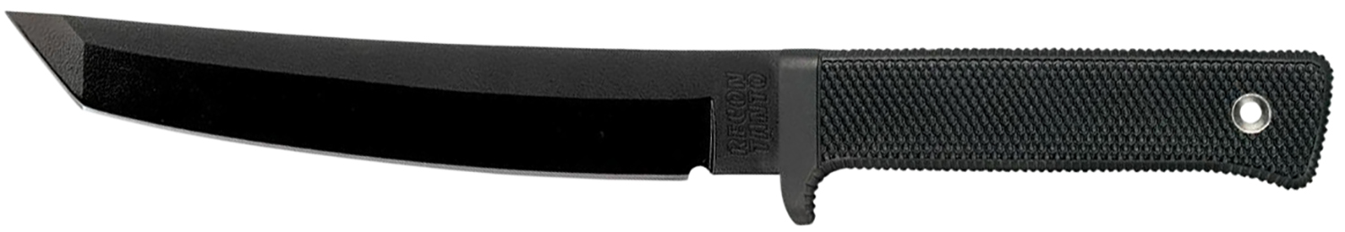 Cold Steel CS49LRT Recon 7″ Fixed Tanto Plain Black Tuff-Ex Finish SK-5 Steel Blade/Black Kray-Ex Handle Includes Sheath