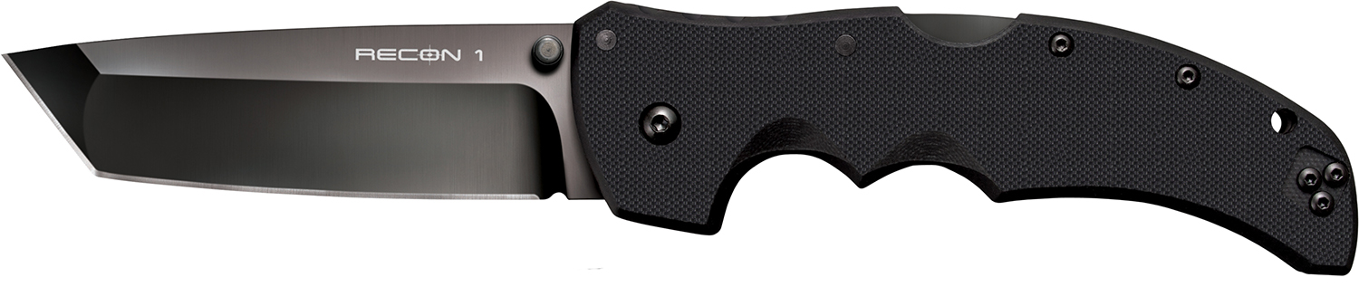 Cold Steel CS27BT Recon 1 4″ Folding Tanto Plain DLC Coated American S35VN Blade/ Black Textured G10 Handle Includes Pocket Clip