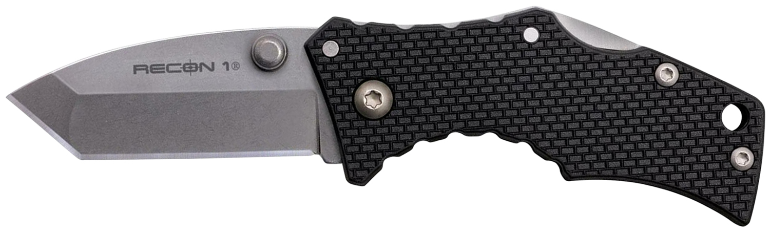 Cold Steel CS27DT Recon 1 Micro 2″ Folding Tanto Plain Stonewashed 4034 SS Blade/ Black Griv-Ex Handle Includes Pocket Clip