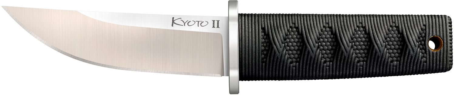 Cold Steel CS-17DB Kyoto II 3.38″ Fixed Plain Tanto 8Cr13MoV SS Blade/Black Contoured Kray-Ex Handle