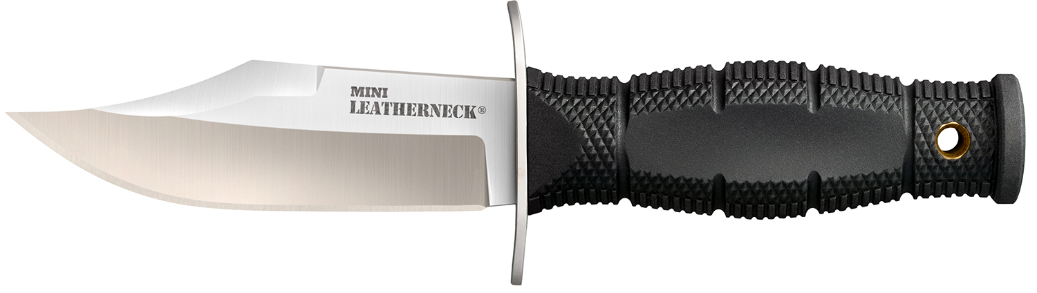 Cold Steel CS39LSAB Leatherneck Mini 3.50″ Fixed Clip Point Plain 8Cr13MoV SS Blade/3.25″ Black Contoured Kray-Ex Handle Includes Sheath
