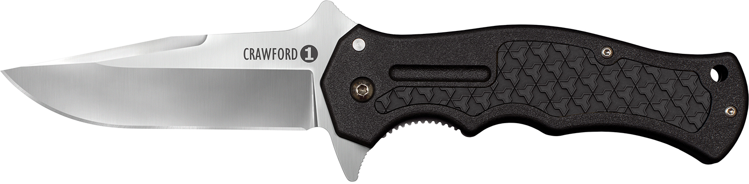 Cold Steel CS20MWCB Crawford 1 3.50″ Folding Clip Point Plain 4034 SS Blade Black w/Traction Inlays GRN Handle Includes Pocket Clip