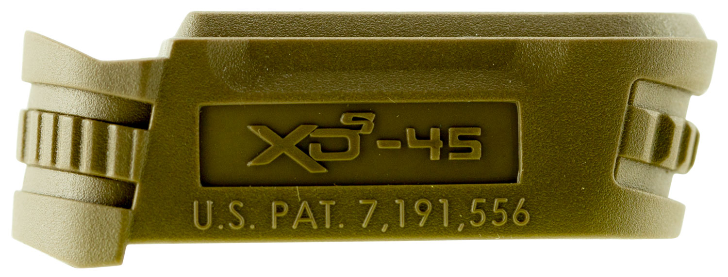 Springfield Armory XDS5001MFDE Backstrap Sleeve made of Polymer with Flat Dark Earth Finish & 1 Piece Finish for 45 ACP Springfield XD-S with #1 Backstrap & 3.30″ Barrel