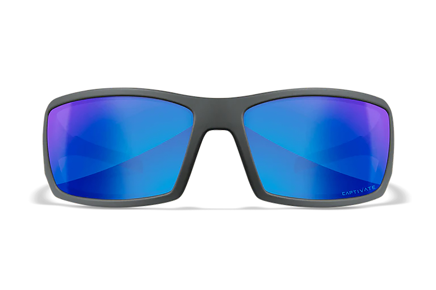 Wiley X SSTWI09 Twisted M/L Blue Mirror Lens Polycarbonate Matte Gray Frame