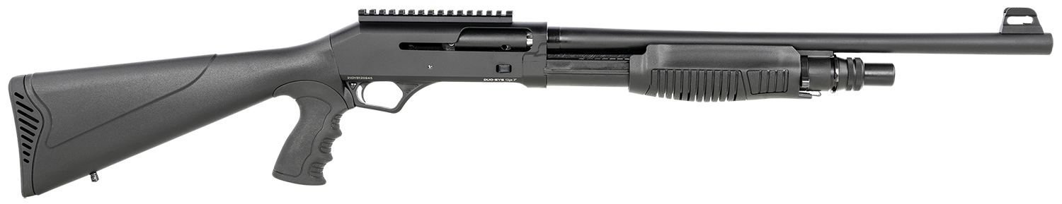 SDS Imports DSF12 Duo-Sys Force 12 Gauge Pump/Semi-Auto Hybrid 3″ 5+1 19″ Barrel, Black Steel Receiver, Synthetic Fixed Stock w/Pistol Grip Includes 3 Chokes