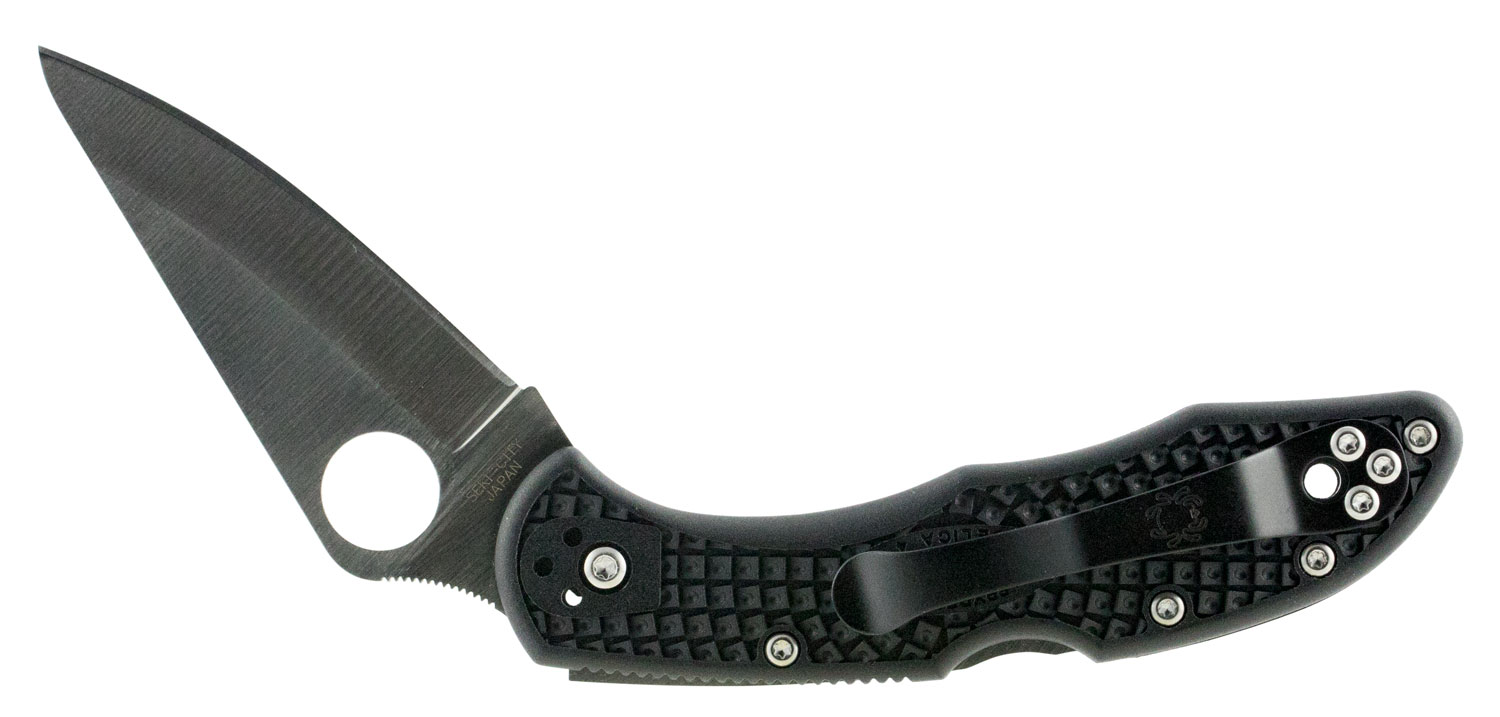 Spyderco C11PBK Delica 4 2.88″ Folding Drop Point Plain VG-10 SS Blade/Black Textured FRN Handle Includes Pocket Clip