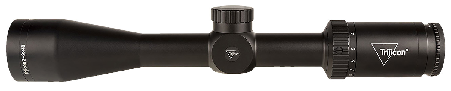 Trijicon 2700004 Huron  Satin Black 3-9x 40mm 1″ Tube German #4 Crosshair Reticle