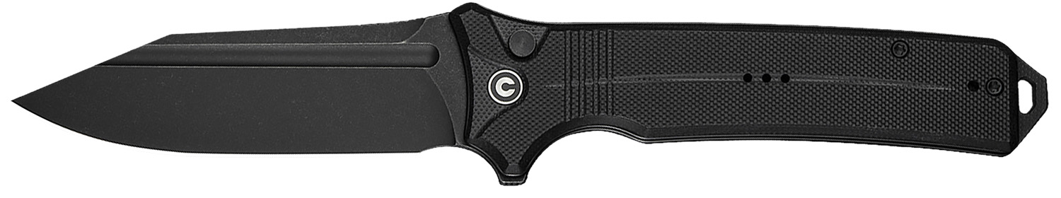 Civivi Knives C23080-1 Neurohaptic EDC 3.74″ Folding Clip Point Plain Black Stonewashed Nitro-V Steel Blade, Black Textured G10 Handle