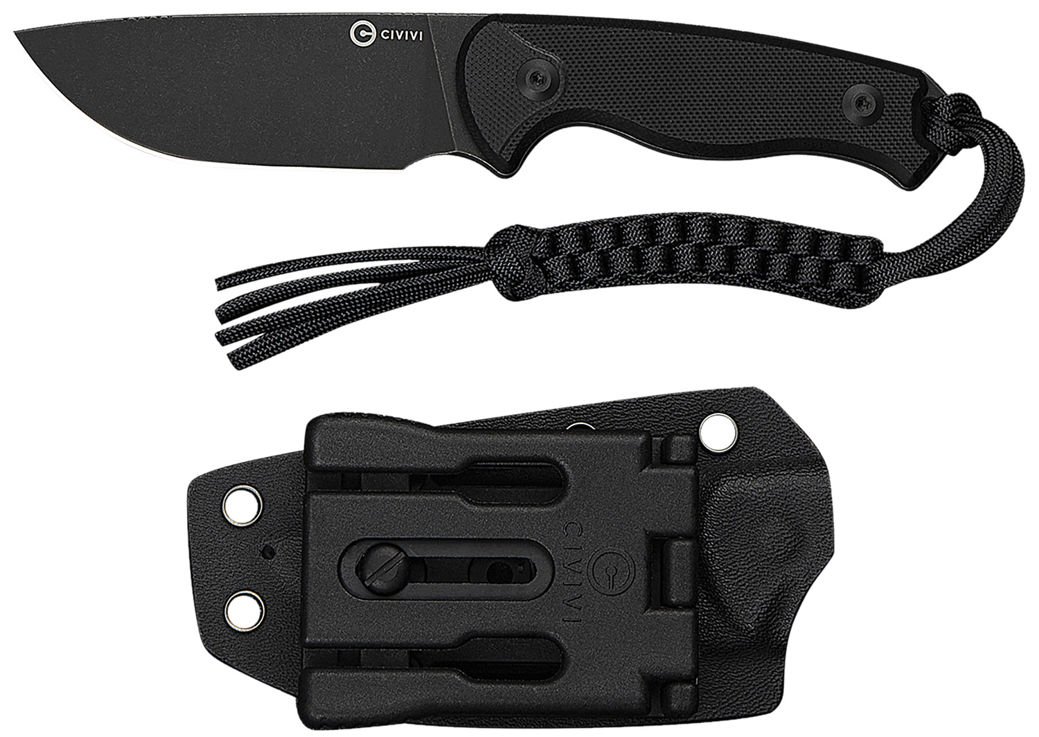Civivi Knives C23094-1 Timberbark 3.20″ Fixed Drop Point Plain Black Stonewashed 14C28N Steel Blade, 3.69″ Black Textured G10 Handle