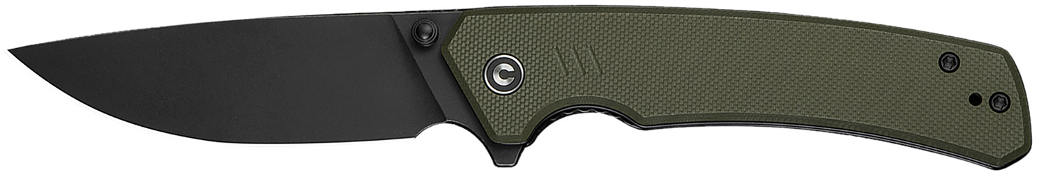 Civivi Knives C24012-2 Merit 3.28″ Folding Drop Point Plain Black Stonewashed 14C28N Steel Blade, OD Green Textured G10 Handle