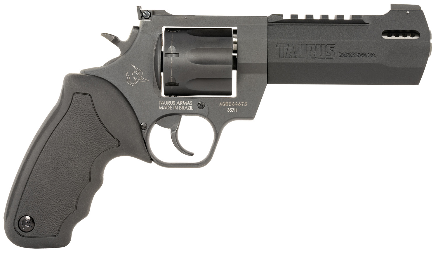 Taurus 2357051RH Raging Hunter 357 Mag 7rd 5.12″ Matte Black Oxide Steel Black Rubber with Integrated Red Cushion Insert Grip