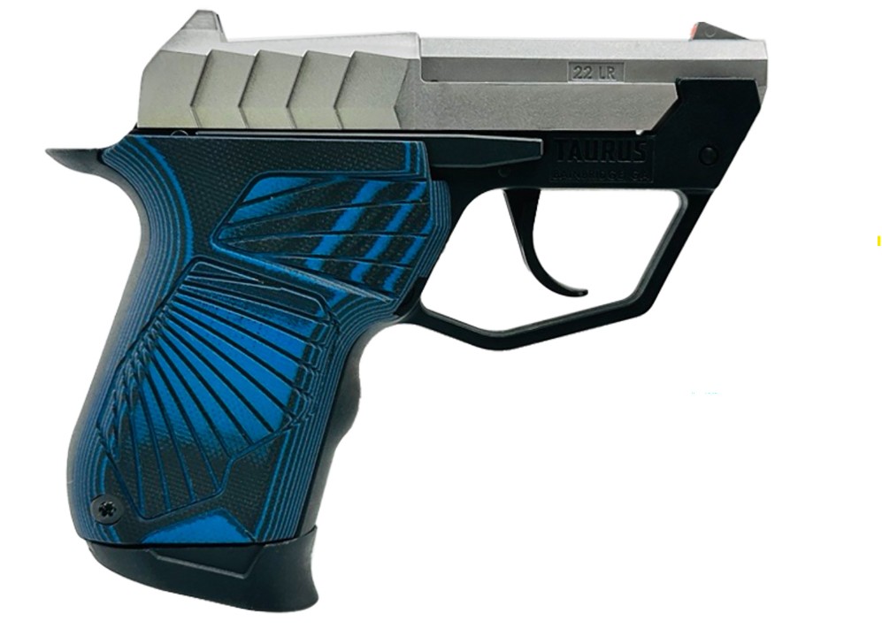TAURUS TUC 22LR 2.5IN BARREL 9RD STAINLESS BLUE G10 GRIPS 1-22TUC139-BG10