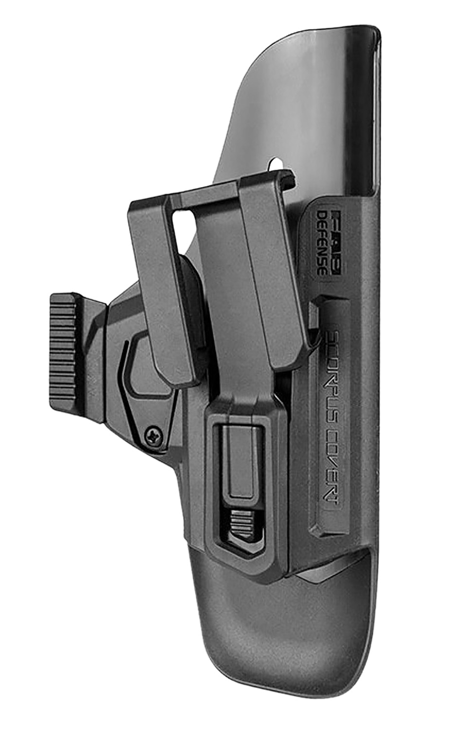 FAB Defense SCCG9B Scorpus Covert IWB Black Polymer Belt Clip Compatible w/Glock 17/19/23/32 Belt 1.50-1.75″ Wide Right Hand