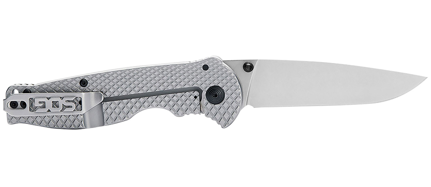 S.O.G SOG14180157 Flash FL 3.40″ Folding Drop Point Plain Satin 4116 Stainless Steel Blade/Silver Stainless Steel Handle Includes Pocket Clip