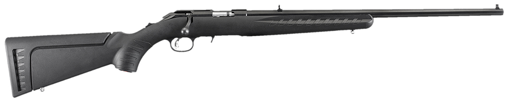 Ruger 8321 American Rimfire Full Size 22 WMR 9+1 22″ Satin Blued Steel Barrel & Alloy Steel Receiver w/Integral Scope Mount, Black Fixed Synthetic Stoc Right Hand