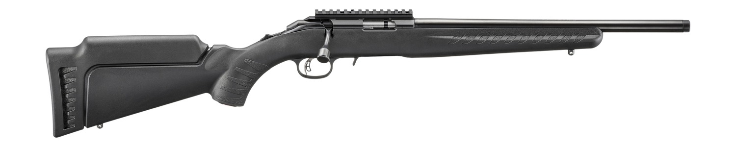 Ruger 8392 American 22 WMR 9+1 16.10″ Satin Blued Threaded Barrel, Satin Blued Alloy Steel Receiver w/Picatinny Rail, Black Adj LOP Synthetic Stock