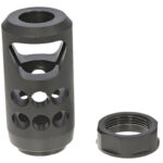 Ruger 90641 American Muzzle Brake Black Matte Steel 11/16″x24 Threads, 2.20″ OAL, 1″ Diameter 45-70 Gov/450 Bushmaster