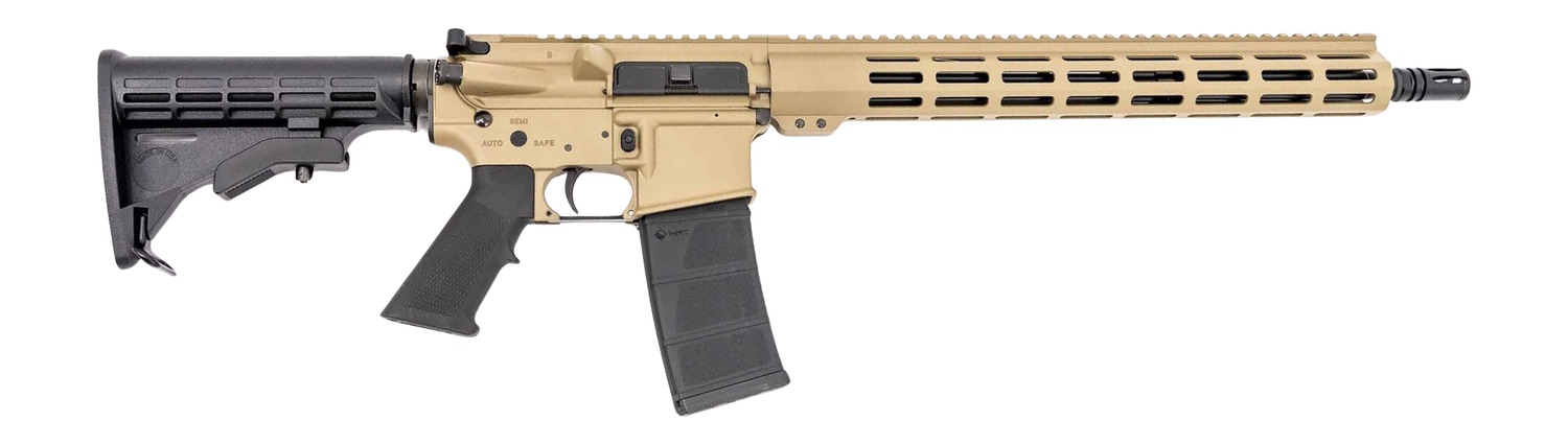 Andro Corp Industries 55616BBFDE ACI-15 Bravo 5.56 NATO 30+1 16″ Black Nitride Threaded Barrel, Flat Dark Earth Aluminum Receiver w/Picatinny Rail, M-LOK Handguard, M4 Black Polymer Stock, A2 Grip, Am