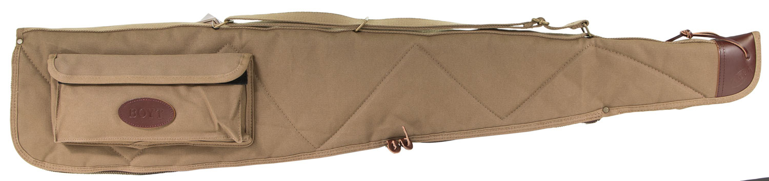 Boyt Harness OGC98PM06 Alaskan Rifle Case 44″ Kahki Waxed Canvas w/ Brass Hardware & Quilted Flannel Lining for Scoped Rifles