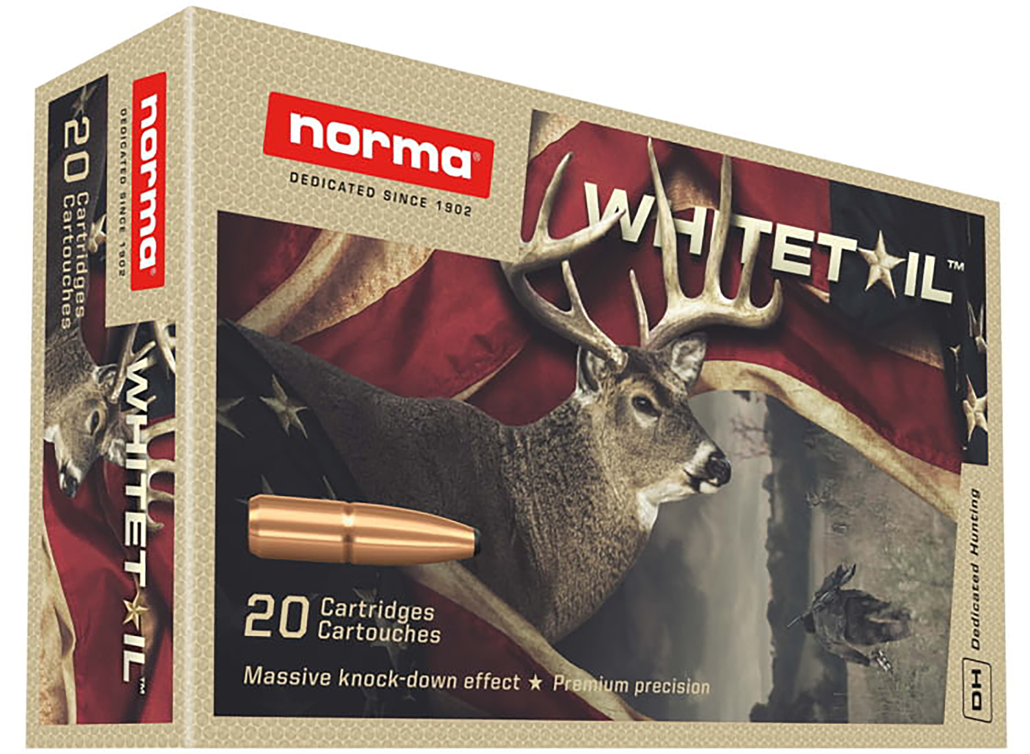 Norma Ammunition 20171512 Dedicated Hunting Whitetail 7mmRemMag 150gr Pointed Soft Point 20 Per Box/10 Case