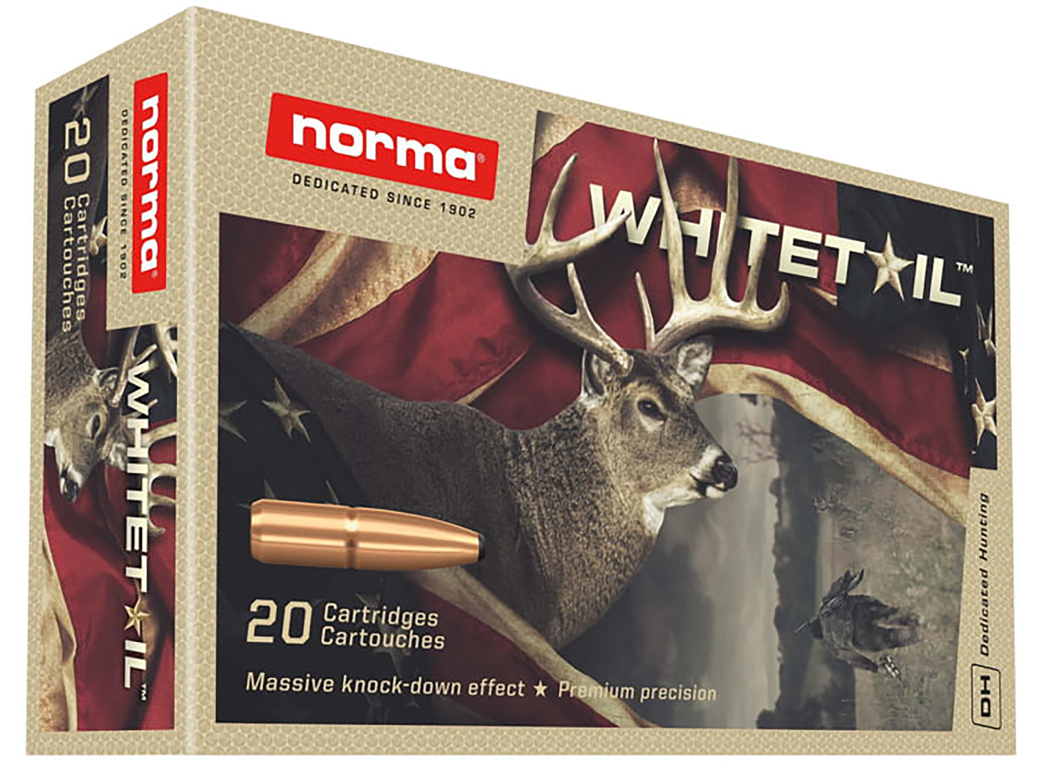 Norma Ammunition 20177412 Dedicated Hunting Whitetail 300WinMag 150gr Pointed Soft Point 20 Per Box/10 Case