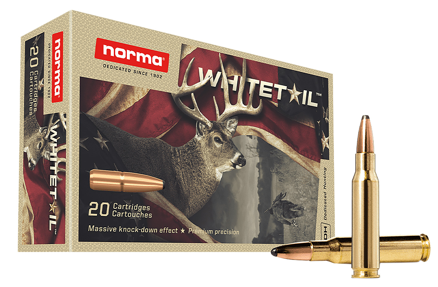 Norma Ammunition 20177672  Whitetail 30-30Win 150gr Soft Point 20 Per Box/10 Case